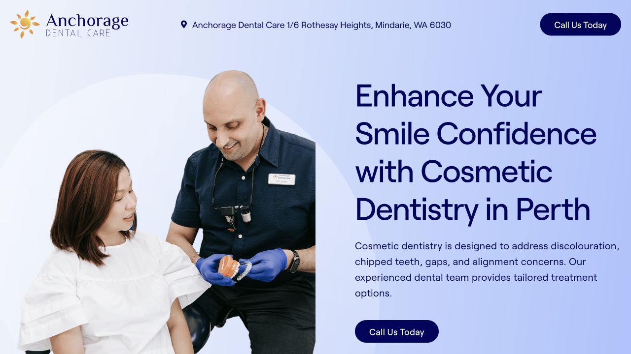 Cosmetic Dentistry in Perth landing page preview